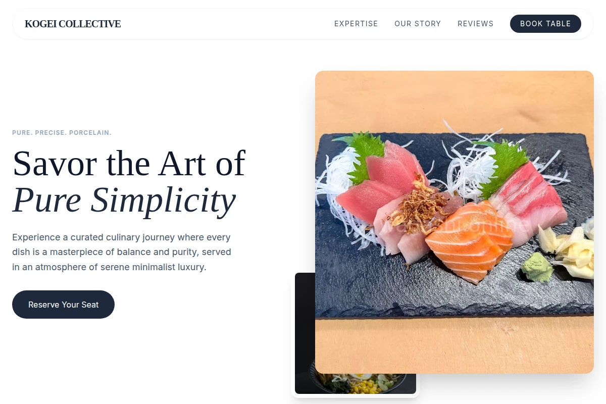 Porcelain Japanese Food