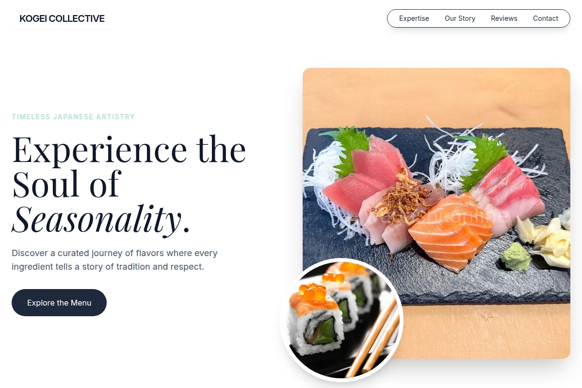 Minimalist Japanese Food